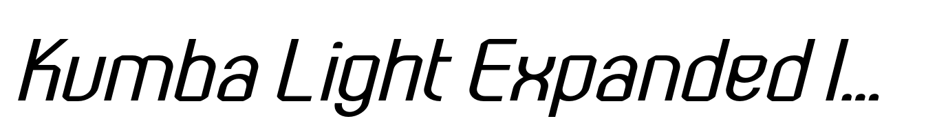 Kumba Light Expanded Italic